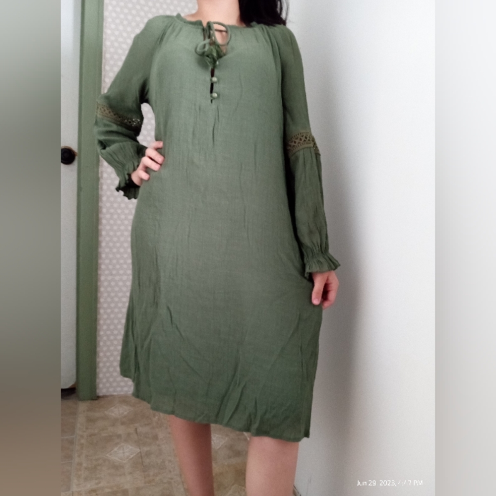 Olive green dress